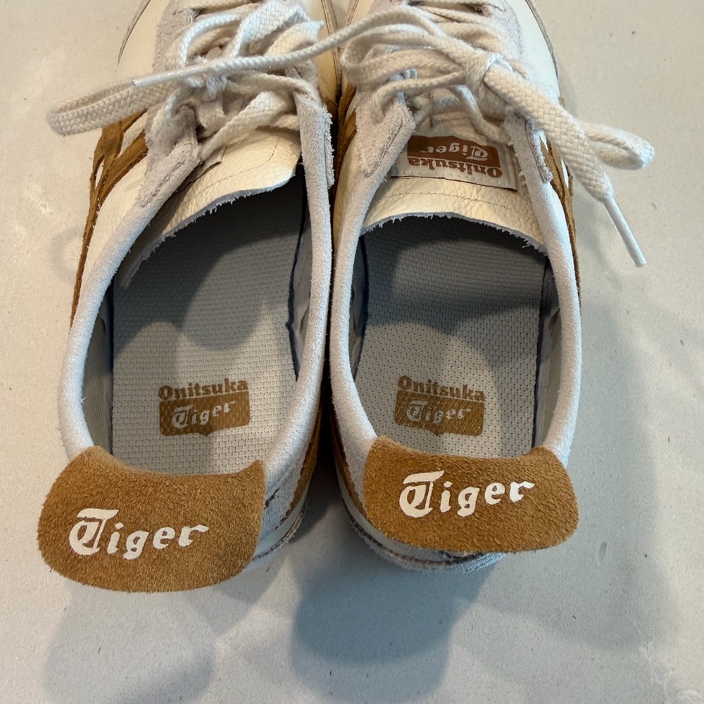 Onitsuka Tiger by Asics White and Tan Sneakers - Picture 3 of 4